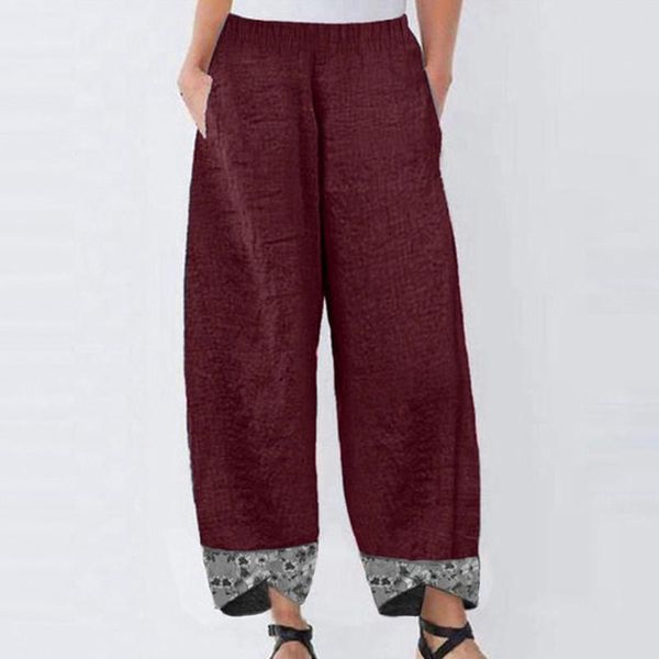 puimentiua 2020 casual women pants summer elastic waist wide leg pants vintage floral print trousers loose pantalon plus size, Black;white
puimentiua 2020 casual women pants summer elastic waist wide leg pants vintage floral print trousers loose pantalon plus size, Black;white