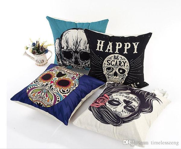 43*43cm halloween fashion skull pattern pollow cases cotton linen throw pillow cover home sofa decorative pillowcase
43*43cm halloween fashion skull pattern pollow cases cotton linen throw pillow cover home sofa decorative pillowcase