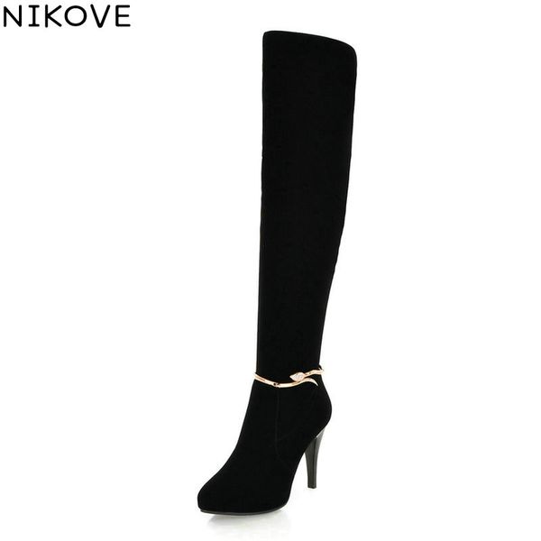 nikove 2020 women boots elegant rhinestone winter boots over the knee zipper thin high heel lady fashion size 34-39, Black
nikove 2020 women boots elegant rhinestone winter boots over the knee zipper thin high heel lady fashion size 34-39, Black