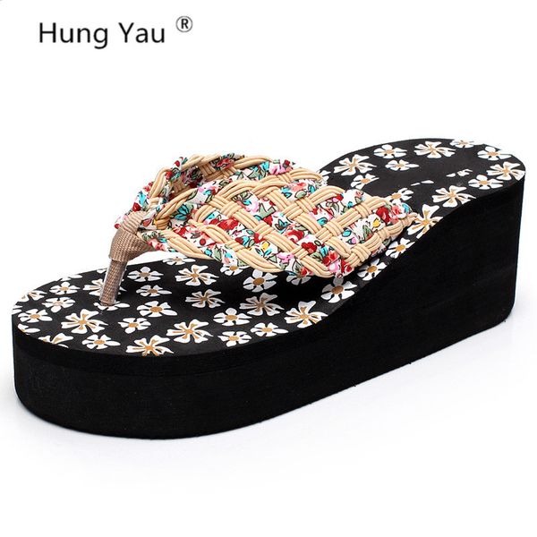 women non-slip platform flip flops floral shoes wedges thick bottom flip-flops woman outdoor flower braided black beach slippers
women non-slip platform flip flops floral shoes wedges thick bottom flip-flops woman outdoor flower braided black beach slippers