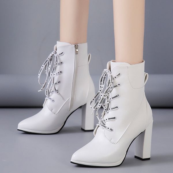 women's boots pointed martin boots women's thick with high-heeled with velvet warm bare, Black
women's boots pointed martin boots women's thick with high-heeled with velvet warm bare, Black