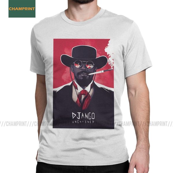 django unchained t-shirts for men cotton t shirts tarantino quentin western movie leonardo cowboy dentist short sleeve tee shirt