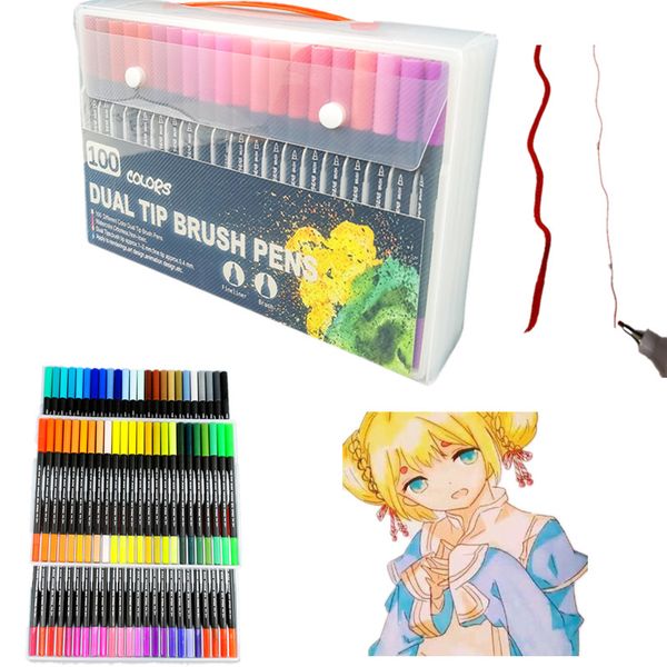 dual tip art markers pen fineliner pen art marker calligraphy journal pens watercolour paint brush school supplies
dual tip art markers pen fineliner pen art marker calligraphy journal pens watercolour paint brush school supplies