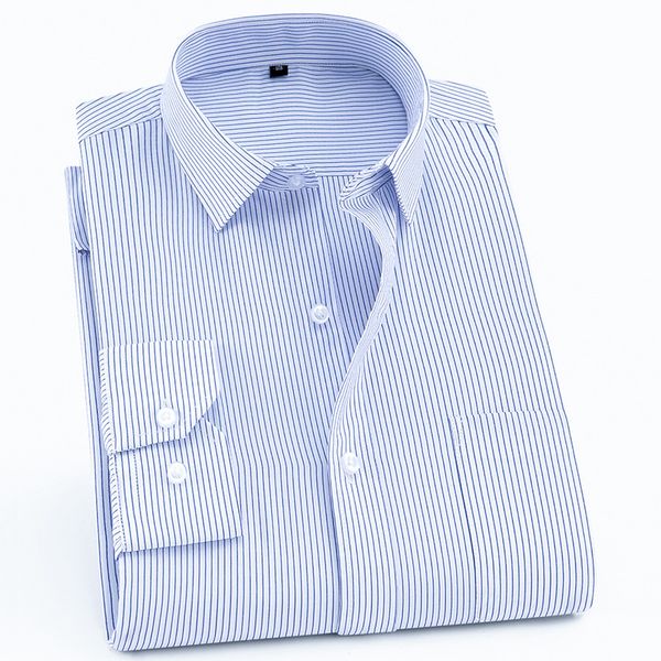 men's dress shirts business formal for men striped long sleeve slim fit with front pocket casual mens shirt easycare office work, White;black
men's dress shirts business formal for men striped long sleeve slim fit with front pocket casual mens shirt easycare office work, White;black