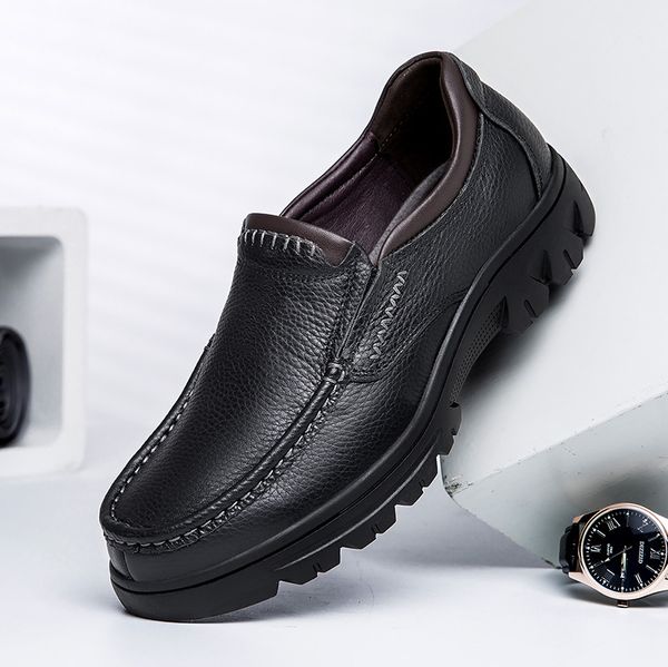 big size 50 men genuine leather leisure flat shoes men fashion handmade classic casual slip on loafers comfortable moccasins, Black
big size 50 men genuine leather leisure flat shoes men fashion handmade classic casual slip on loafers comfortable moccasins, Black
