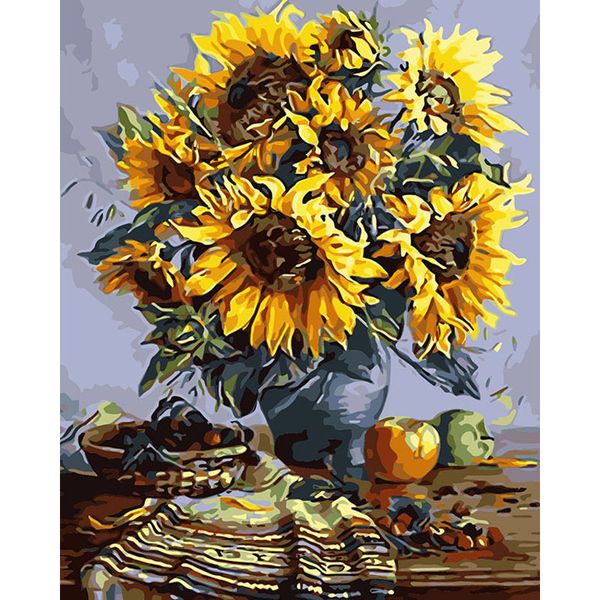 colorful diy oil painting for adults, paint by numbers kit- sunflowers 16x20'' with paintbrushes
colorful diy oil painting for adults, paint by numbers kit- sunflowers 16x20'' with paintbrushes