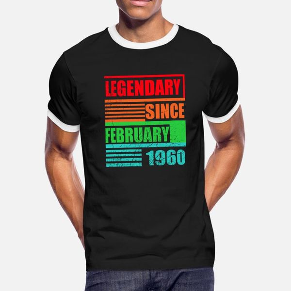 60th birthday legendary since february 1960 t shirt men printing 100% cotton round collar loose casual spring vintage shirt
60th birthday legendary since february 1960 t shirt men printing 100% cotton round collar loose casual spring vintage shirt