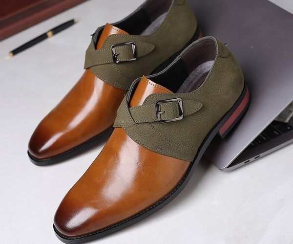 new fashion men retro suede patchwork monk strap oxford shoes male dress wedding prom homecoming shoe sapato social masculino, Black
new fashion men retro suede patchwork monk strap oxford shoes male dress wedding prom homecoming shoe sapato social masculino, Black