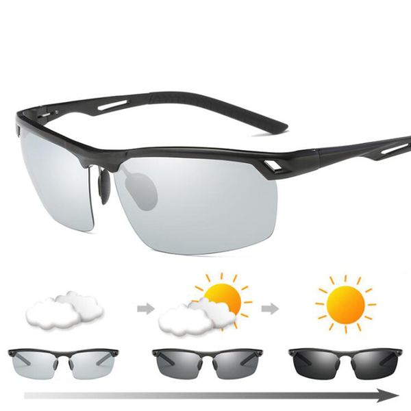 sunglasses pochromic men polarized driving chameleon glasses male change color eyewear, White;black
sunglasses pochromic men polarized driving chameleon glasses male change color eyewear, White;black