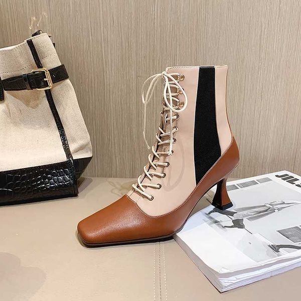 fashion mixed colors cross tied high heels boots women ankle boots night club office lady winter shoes size 41 42 43, Black
fashion mixed colors cross tied high heels boots women ankle boots night club office lady winter shoes size 41 42 43, Black