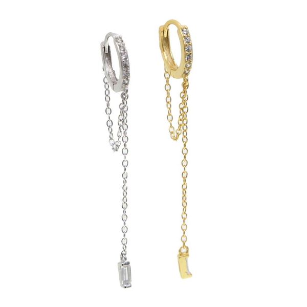 single baguette cz mini small Huggie hoops long tassel chain earring 925 sterling silver delicate piercing fashion women jewelry
single baguette cz mini small Huggie hoops long tassel chain earring 925 sterling silver delicate piercing fashion women jewelry