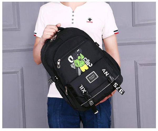 new- bag men's fashion printing campus college student bag waterproof nylon backpack
new- bag men's fashion printing campus college student bag waterproof nylon backpack