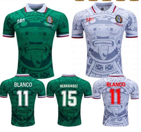 1998 mexico retro cup classic vintage soccer jerseys hernandez 11# blanco h.sanchez ramirez home green away white football shirts 98, Black;yellow
1998 mexico retro cup classic vintage soccer jerseys hernandez 11# blanco h.sanchez ramirez home green away white football shirts 98, Black;yellow