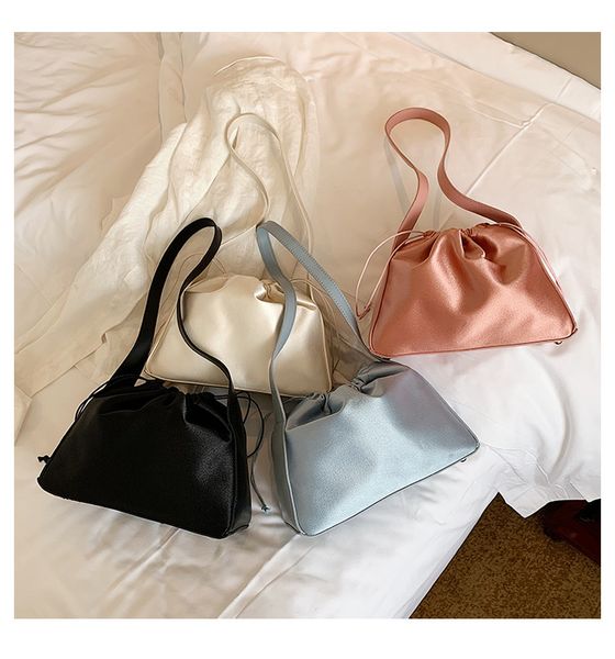 luxury design drawstring armpit women shoulder bags 2020 fashion satin bucket handbags casual totes purse female travel bag
luxury design drawstring armpit women shoulder bags 2020 fashion satin bucket handbags casual totes purse female travel bag