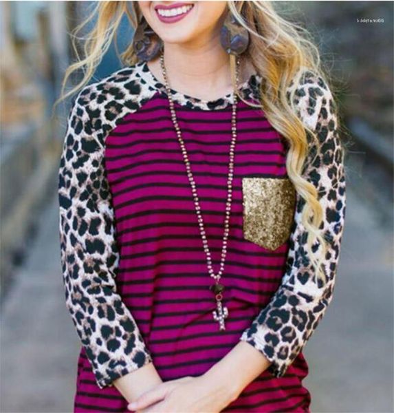 women tshirts casual crew neck designer fashion woman long sleeve loose ladies leopard striped panelled, White
women tshirts casual crew neck designer fashion woman long sleeve loose ladies leopard striped panelled, White