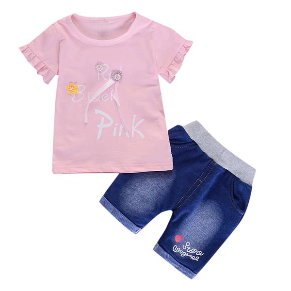 clearance excelent lovely baby girls infant baby girl solid flower letter t shirt print denim shorts 2pc set outfitsz0214, White
clearance excelent lovely baby girls infant baby girl solid flower letter t shirt print denim shorts 2pc set outfitsz0214, White