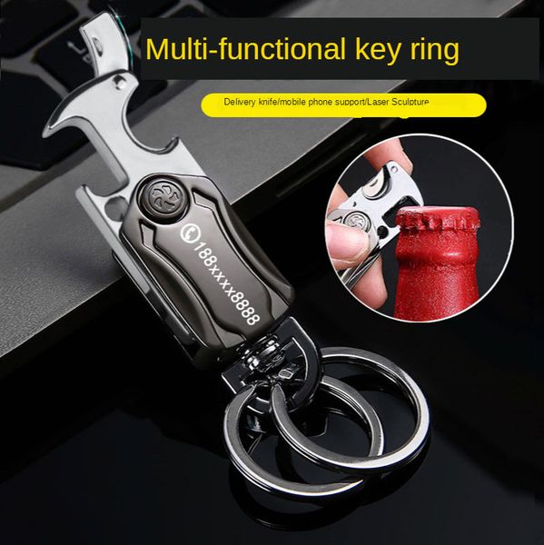 creative beer bottle opener key chain pocket knife alloy key chain multi-functional men's waist hanging car ring, Silver
creative beer bottle opener key chain pocket knife alloy key chain multi-functional men's waist hanging car ring, Silver