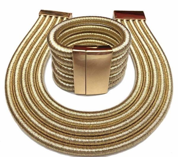 Hot Boho Collar Necklace Jewelry Sets Fashion Magnetism Button Multilayer Choker Necklaces Bracelets Set Womenh
Hot Boho Collar Necklace Jewelry Sets Fashion Magnetism Button Multilayer Choker Necklaces Bracelets Set Womenh