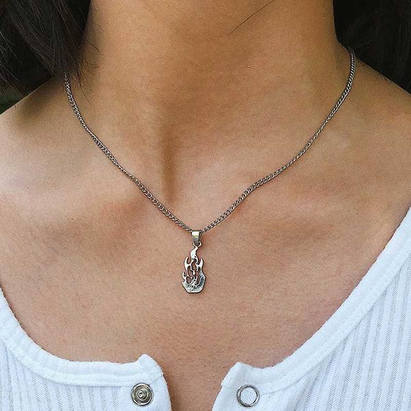pendant necklaces simple creative burning flame fire necklace women vintage temperament geometric clavicle jewelry kolye gift, Silver
pendant necklaces simple creative burning flame fire necklace women vintage temperament geometric clavicle jewelry kolye gift, Silver