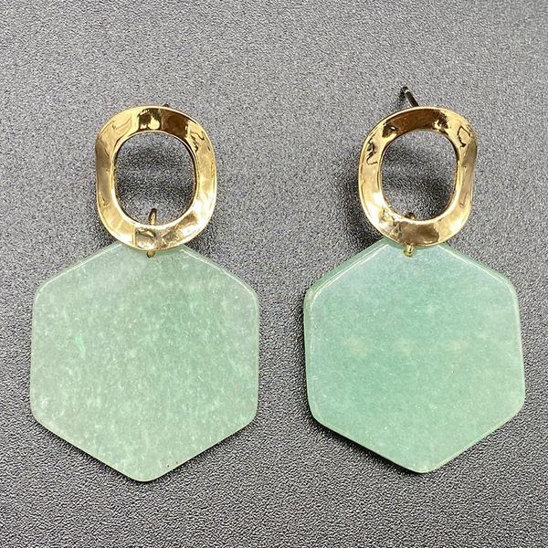 24*27mm hexagon stone earrings geometry rhombus stone copper gold color brincos pendientes charm dangle earrings jewelry women, Silver
24*27mm hexagon stone earrings geometry rhombus stone copper gold color brincos pendientes charm dangle earrings jewelry women, Silver