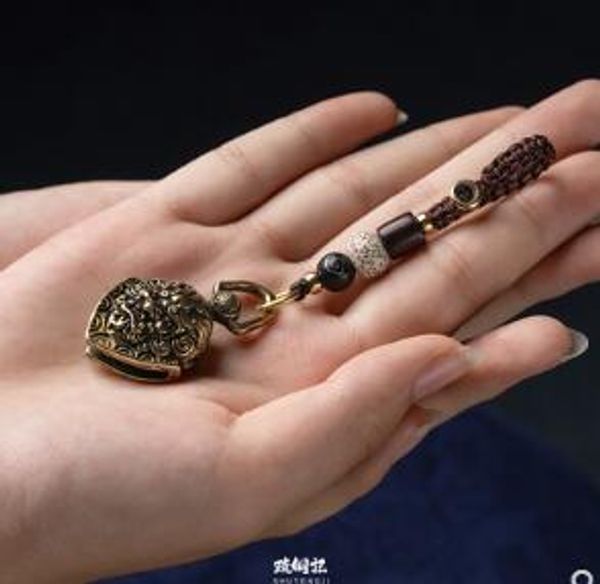 pure brass double-sided magic beast evil spirit keychain exorcism bell car safe travel pendant handmade, Silver
pure brass double-sided magic beast evil spirit keychain exorcism bell car safe travel pendant handmade, Silver