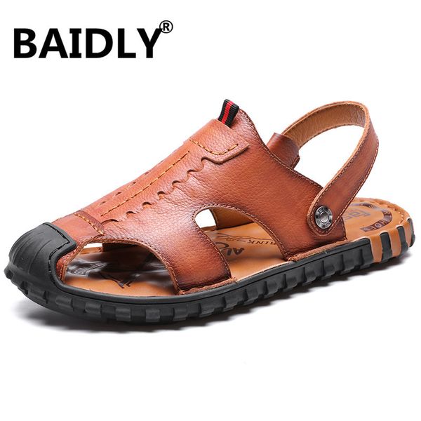 sandals genuine leather men breathable summer shoes fashion design casual beach trekking big size, Black
sandals genuine leather men breathable summer shoes fashion design casual beach trekking big size, Black
