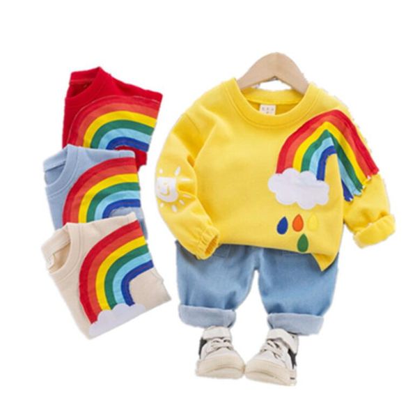 autumn boys tracksuit casual boys suits rainbow pullover t shirt+trousers pants 2pcs boys clothes kids tracksuit, White
autumn boys tracksuit casual boys suits rainbow pullover t shirt+trousers pants 2pcs boys clothes kids tracksuit, White