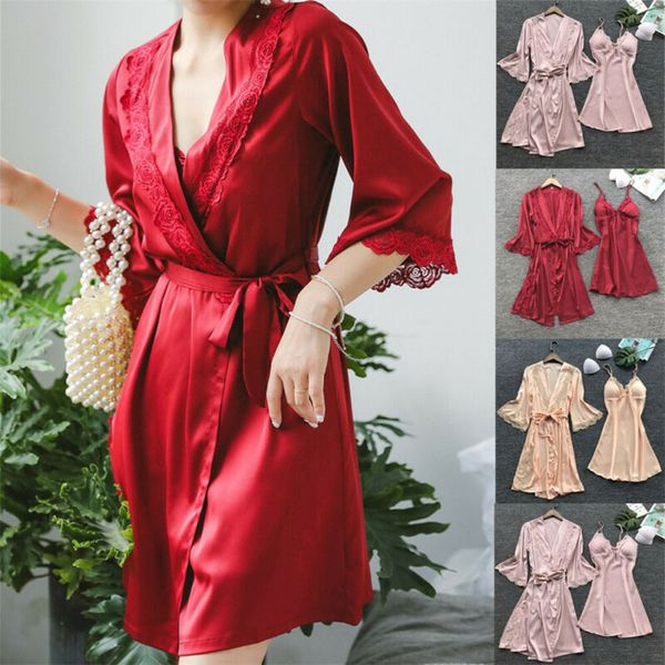 brand new 3pcs women's silk satin nightie gown lingerie sleepwear pyjamas set robe dress+g-string valentine's day set, Black;red
brand new 3pcs women's silk satin nightie gown lingerie sleepwear pyjamas set robe dress+g-string valentine's day set, Black;red