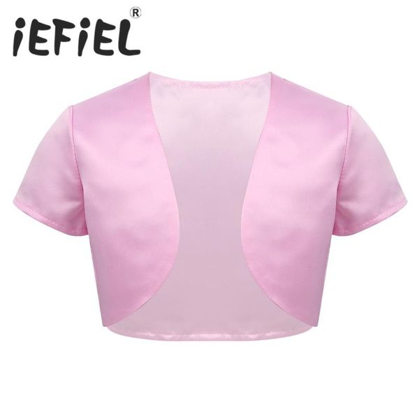 little girls short sleeve round neck solid color satin open front bolero short jacket shrug flower girl dress cover up for party, Blue;gray
little girls short sleeve round neck solid color satin open front bolero short jacket shrug flower girl dress cover up for party, Blue;gray