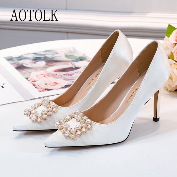 women wedding shoes women pumps pearl brand silk brand fashion party high heels autumn plus size 2020 new arrival, Black
women wedding shoes women pumps pearl brand silk brand fashion party high heels autumn plus size 2020 new arrival, Black