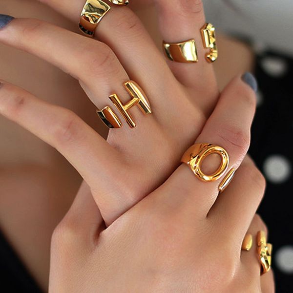 minimalist female a-z letter metal ring charm gold filled engagement ring fashion opening wedding rings for women s103, Golden;silver
minimalist female a-z letter metal ring charm gold filled engagement ring fashion opening wedding rings for women s103, Golden;silver