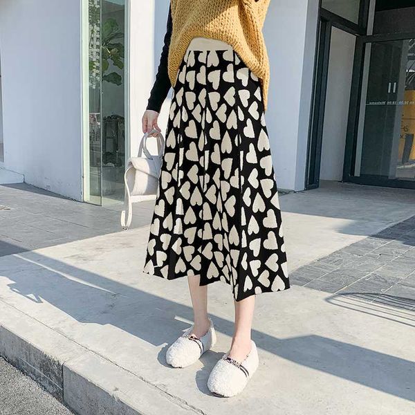 skirts luxury heart parttern long knit women pleated skirt autumn winter thick warm a line elgant knitted sweater femme, Black
skirts luxury heart parttern long knit women pleated skirt autumn winter thick warm a line elgant knitted sweater femme, Black