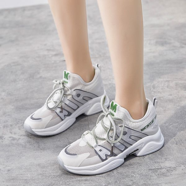 2020 fashion sneakers women white shoes breathable mesh shoes casual woman sneakers thick sole height increasing 5cm a2361, Black
2020 fashion sneakers women white shoes breathable mesh shoes casual woman sneakers thick sole height increasing 5cm a2361, Black