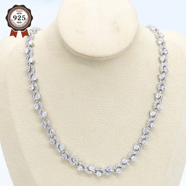geometric silver color necklace for women white zircon birthday bridal jewelry gift box
geometric silver color necklace for women white zircon birthday bridal jewelry gift box