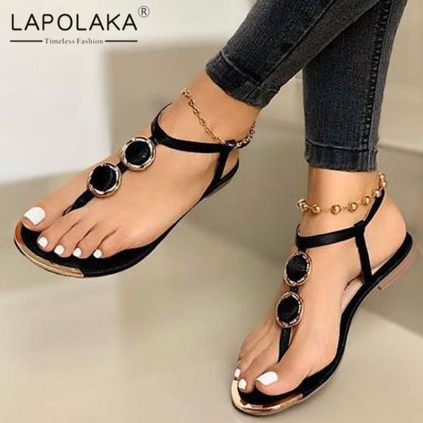lapolaka 2020 big size 43 flat heels summer sandals woman shoes metal decoration comfortable dropship sandals, Black
lapolaka 2020 big size 43 flat heels summer sandals woman shoes metal decoration comfortable dropship sandals, Black
