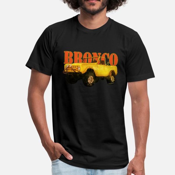 69 yellow bronco t shirt men customized short sleeve s-xxxl kawaii cute comical summer style natural shirt