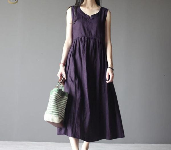 women 2019 summer vintage o neck sleeveless loose cotton linen dress casual solid baggy beach long vestido plus size designer clothes, Black;gray
women 2019 summer vintage o neck sleeveless loose cotton linen dress casual solid baggy beach long vestido plus size designer clothes, Black;gray