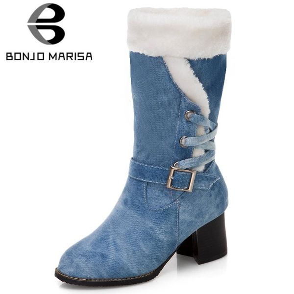 bonjomarisa new arrival ladies add fur mid-calf boots winter denim warm boots women 2020 high heels women shoes, Black
bonjomarisa new arrival ladies add fur mid-calf boots winter denim warm boots women 2020 high heels women shoes, Black