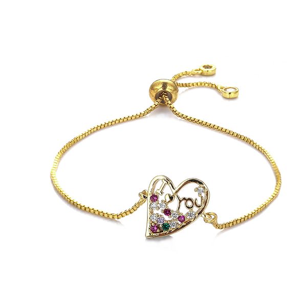 fashion women cz gold heart bracelets colorful zircon adjustable bracelet copper jewelry gift for women lovers dropshipping, Black
fashion women cz gold heart bracelets colorful zircon adjustable bracelet copper jewelry gift for women lovers dropshipping, Black