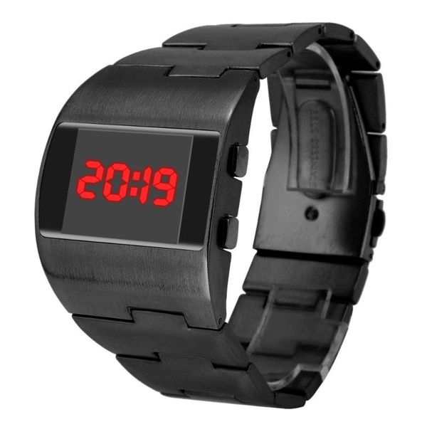 men's watch 2020 alloy cool fashion handsome wide dial steel belt monochrome digital electronic watch digital relogio f4, Slivery;brown
men's watch 2020 alloy cool fashion handsome wide dial steel belt monochrome digital electronic watch digital relogio f4, Slivery;brown
