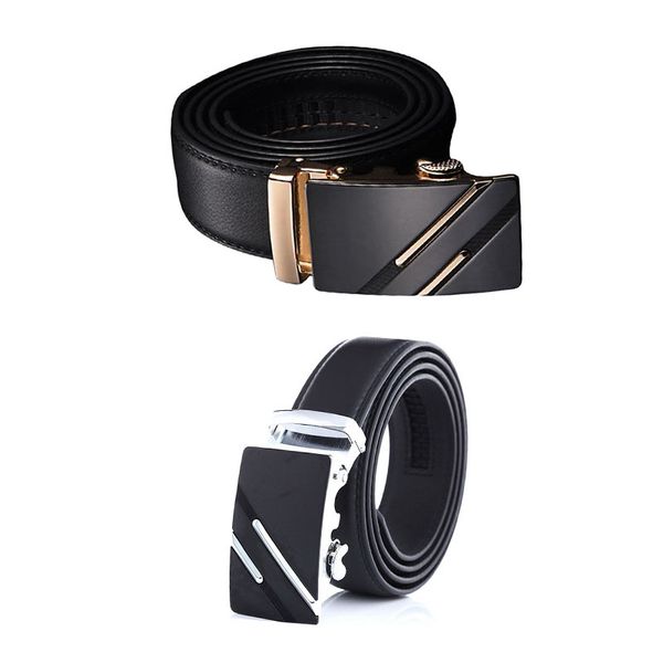 2pcs men's fashion leather automatic buckle waist strap belt waistband gift - silver & gold, Black;brown
2pcs men's fashion leather automatic buckle waist strap belt waistband gift - silver & gold, Black;brown