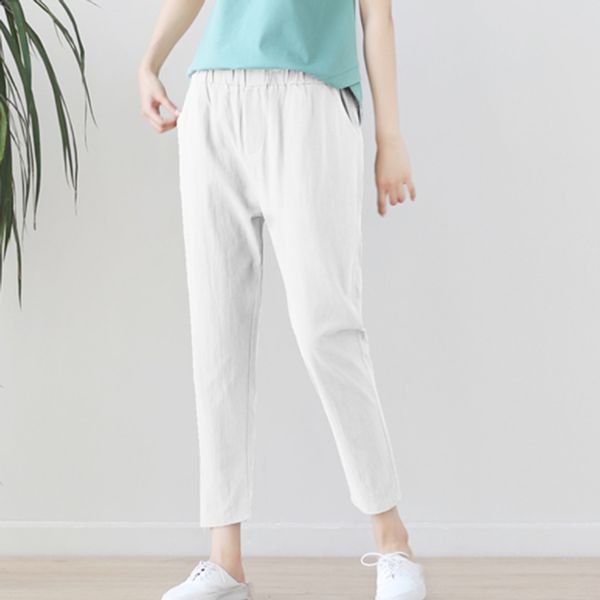 women pants all match loose 5xl plus size elastic waist pants femme cotton linen harem capris trousers bottom da731, Black;white
women pants all match loose 5xl plus size elastic waist pants femme cotton linen harem capris trousers bottom da731, Black;white