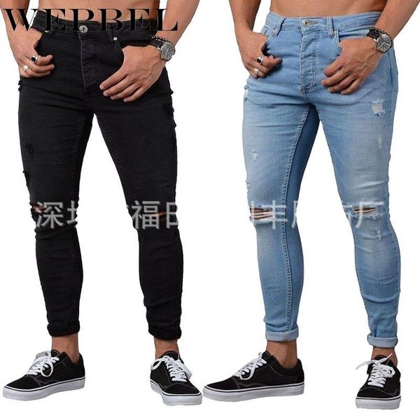 men's jeans wepbel mens skinny broken hole ripped beggar for men hip hop street style denim pants sport trousers, Blue
men's jeans wepbel mens skinny broken hole ripped beggar for men hip hop street style denim pants sport trousers, Blue