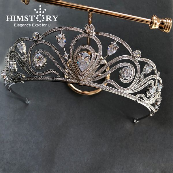 himstory european retro style micro inlays full cubic zirconia princess queen crown coronet wedding tiaras brides hair jewelry, White;golden
himstory european retro style micro inlays full cubic zirconia princess queen crown coronet wedding tiaras brides hair jewelry, White;golden