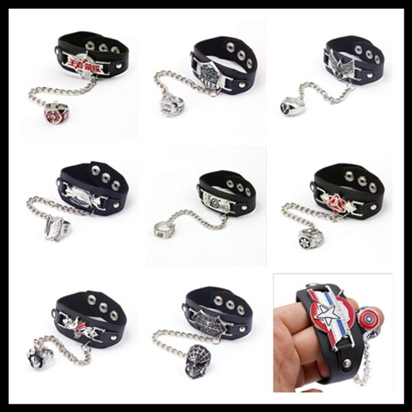 hsic naruto bracelets bangles bleach attack on titan naruto leather bracelets anime punk bangle bracelet wristband cosplay, Golden;silver
hsic naruto bracelets bangles bleach attack on titan naruto leather bracelets anime punk bangle bracelet wristband cosplay, Golden;silver