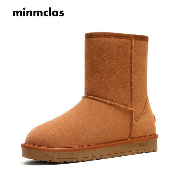 minmclas women's fashion snow boots winter warm 15cm plush boots for female cow suede shoes mid-calf australian luxury, Black
minmclas women's fashion snow boots winter warm 15cm plush boots for female cow suede shoes mid-calf australian luxury, Black