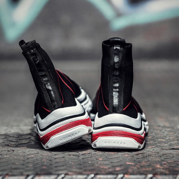 men's socks and shoes high sports shoes hip hop hip man shoe trendy young spring, Black
men's socks and shoes high sports shoes hip hop hip man shoe trendy young spring, Black