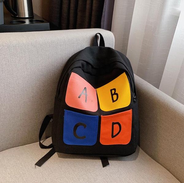 schoolbag large capacity student backpack women canvas travel backpacks with letter shoulder bags
schoolbag large capacity student backpack women canvas travel backpacks with letter shoulder bags