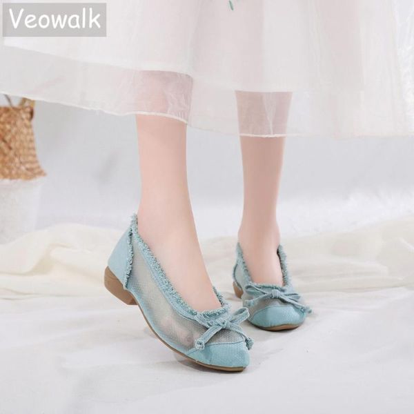 veowalk summer women distressed gauze ballet flats breathable ladies low cut slip on cute bowknot shoes green/sky blue/white, Black 
veowalk summer women distressed gauze ballet flats breathable ladies low cut slip on cute bowknot shoes green/sky blue/white, Black