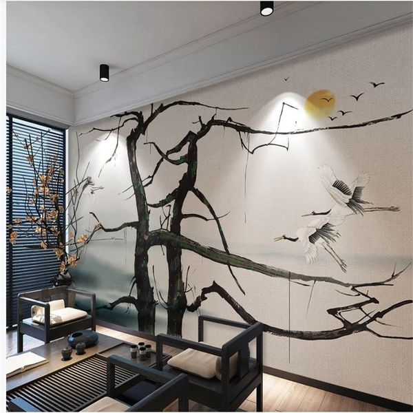 new chinese style abstract branch crane landscape hand-painted background wall decoration painting 3d stereoscopic wallpaper
new chinese style abstract branch crane landscape hand-painted background wall decoration painting 3d stereoscopic wallpaper